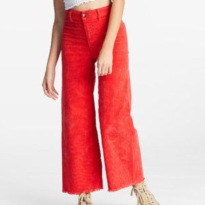 Billabong Free Fall Wide Leg Pant, Red, Size 27